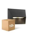 Fordelspakke 10x Nordlux Pontio Vægbelysning Aluminium Sort | IP54 - Egnet til 2x GU10
